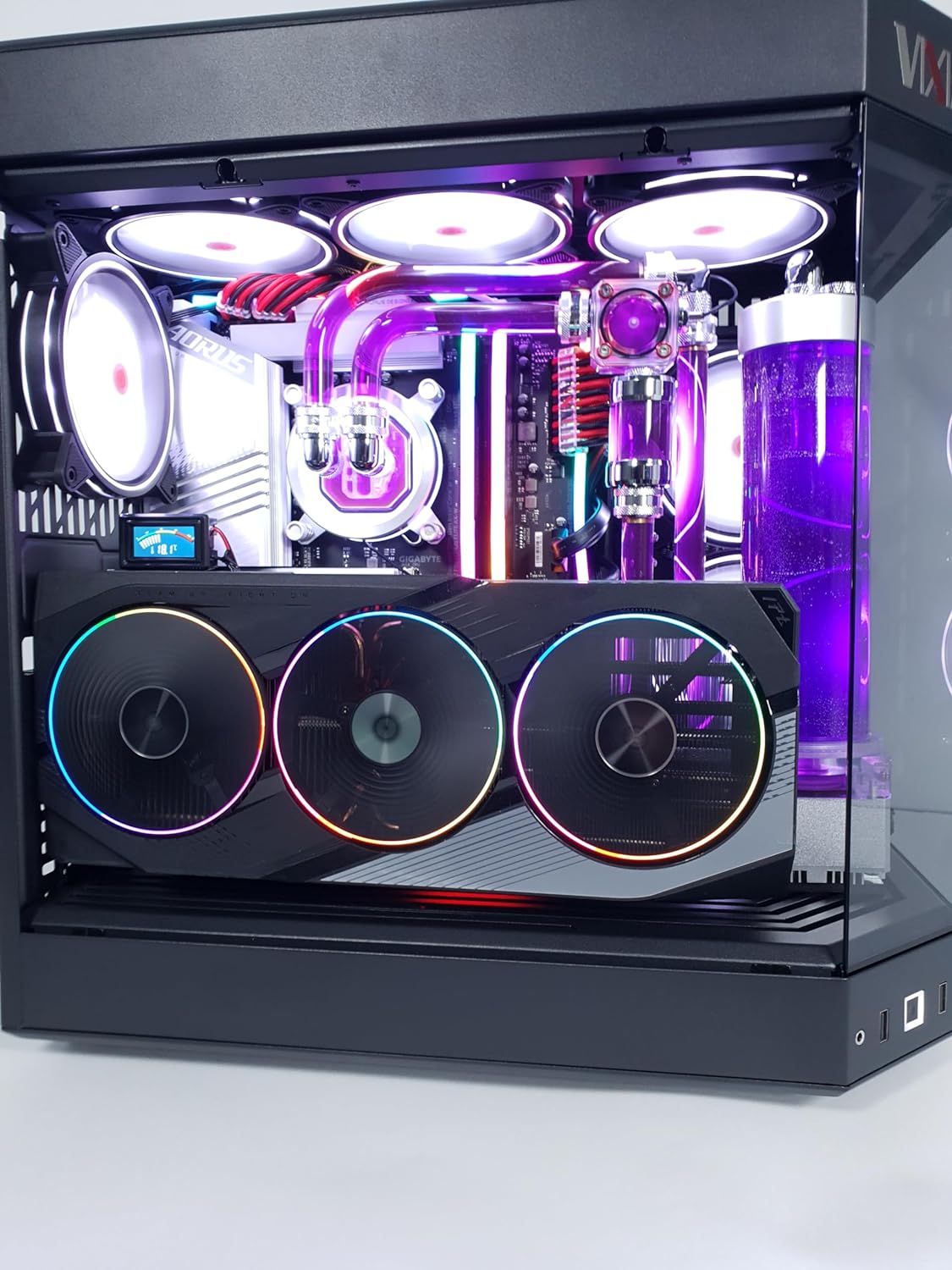 VIXIA High End Custom Watercooled Gaming PC - Intel Core i9 14900K - Gigabyte Aero GeForce RTX 4090 - Corsair DDR5 64GB - Samsung 990 Pro PCIe4.0 NVME 2TB - Hyte Y60 Black - VXS-70B image 4 VIXIA High End Custom Watercooled Gaming PC - Intel Core i9 14900K - Gigabyte Aero GeForce RTX 4090 - Corsair DDR5 64GB - Samsung 990 Pro PCIe4.0 NVME 2TB - Hyte Y60 Black - VXS-70B image 4